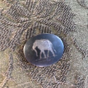 Vintage Siam Silver Elephant Brooch Silver /MCM Good Luck Elephant Pin